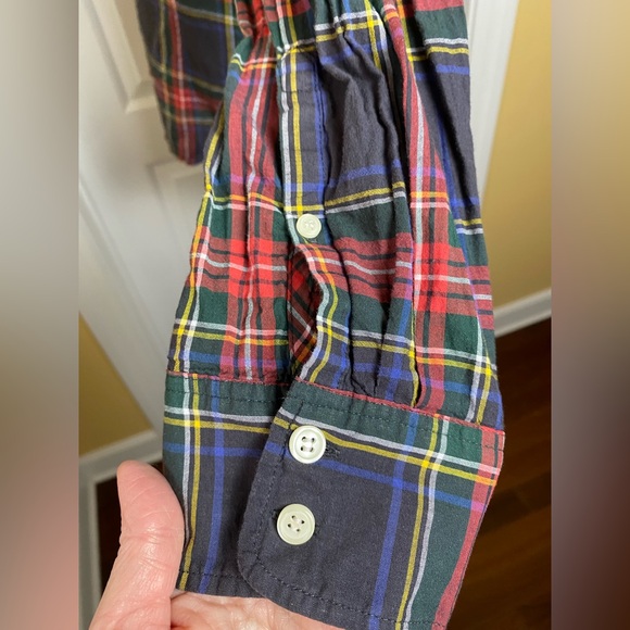 J. Crew Perfect Shirt Plaid Button down Tartan 100% Cotton Womens XL - Picture 7 of 10